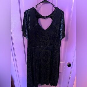 Torrid Black Flutter Sleeve Sundress